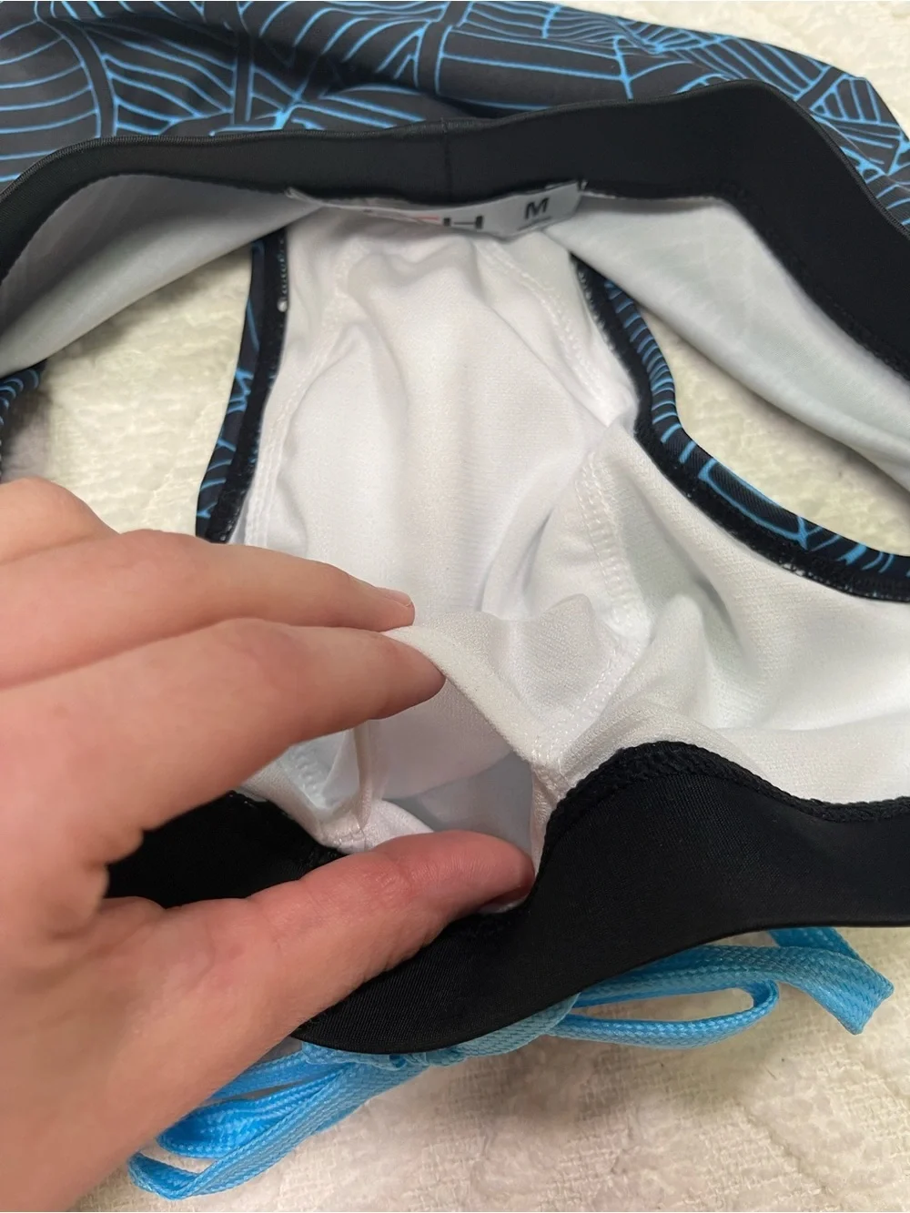 UXH Men's Swim Briefs in Black and Blue Size Medium